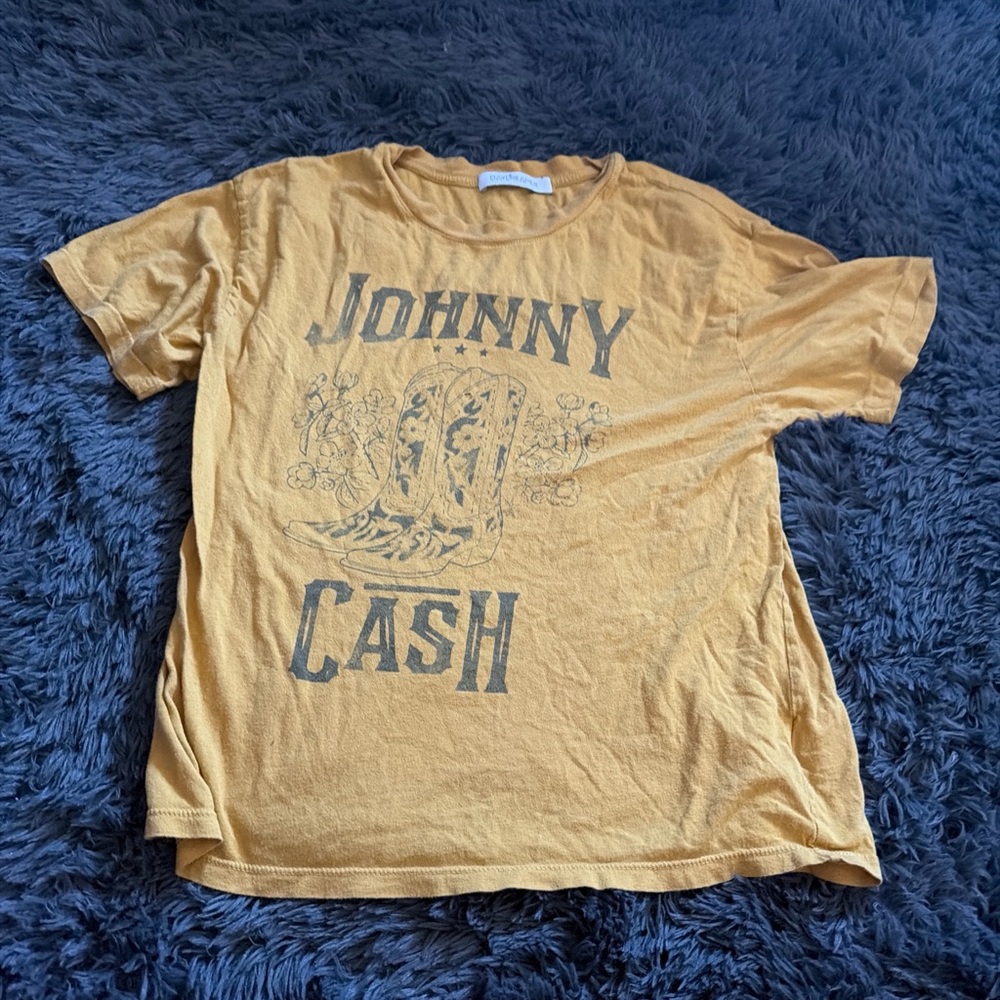 Daydreamer Johnny Cash Graphic Tee - Mustard